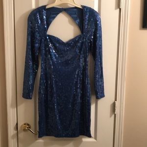 Nite line blue sequin dress